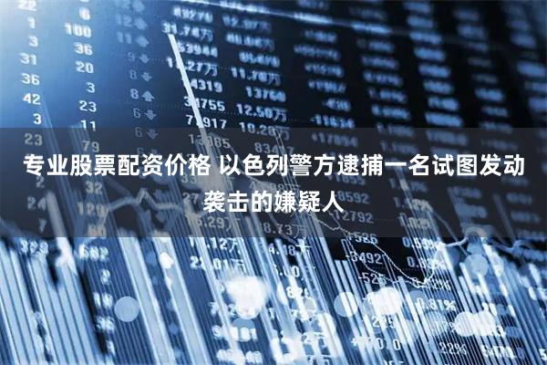 专业股票配资价格 以色列警方逮捕一名试图发动袭击的嫌疑人